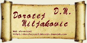 Dorotej Miljaković vizit kartica